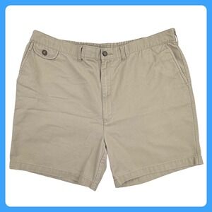Vintage Towncraft Easy Care‎ Chino Shorts Men 44 Khaki Tan Cotton Blend Elastic